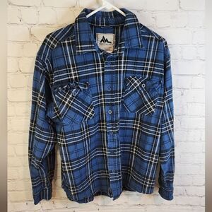 Men's Mountain Club flannel longsleeve shirt, size Large